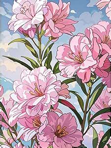 Amazon QENSPE Diamond Art Painting Kits For Adults Pink Flowers