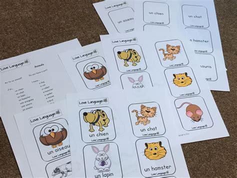 Spanish vocabulary cards | Teaching Resources