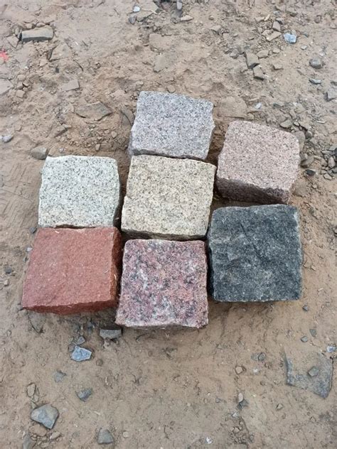 gray granite cobble stone  landscaping mm  piece  faridabad