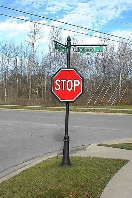 Stop Double Street Sign Combination Custom Street Signs Decorative