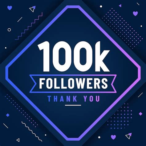 Premium Vector Thank You 100k Followers 100000 Followers Celebration