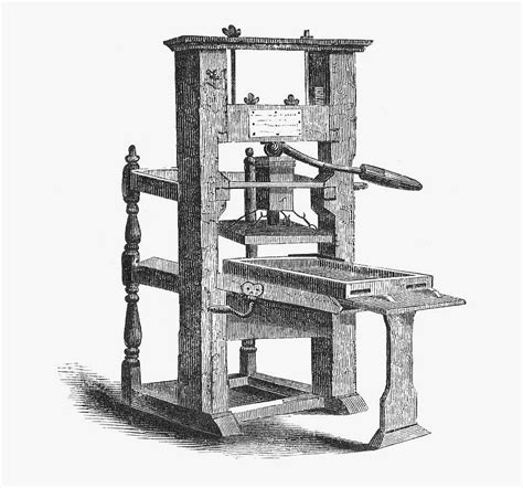 Johannes Gutenberg Printing Press Ink , Free Transparent Clipart ...