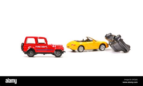 Red Car Crash Cut Out Stock Images Pictures Alamy