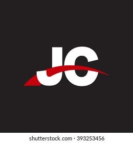 Jc Initial Overlapping Swoosh Letter Logo Stock Vector Royalty Free