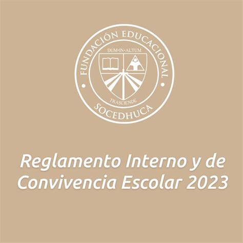 Reglamento Interno Y De Convivencia Escolar Cemar