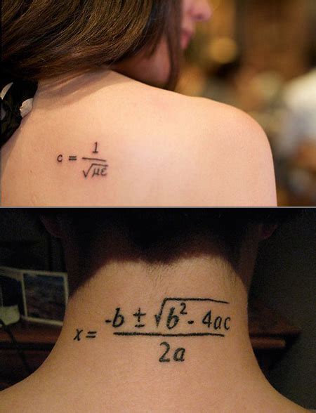 Math Related Tattoo Ideas 25 Math Tattoos That Showcase The Elegance