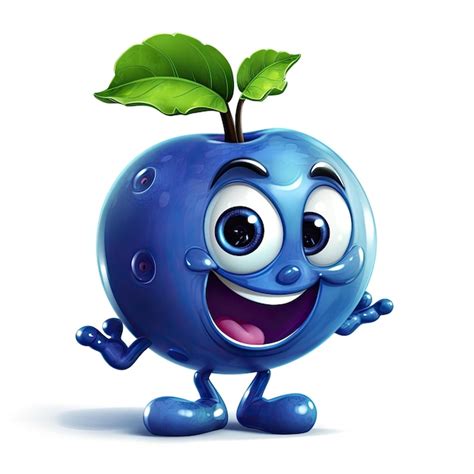 Premium Ai Image 3d Illustration Of Blueberry Character That Is Drawn