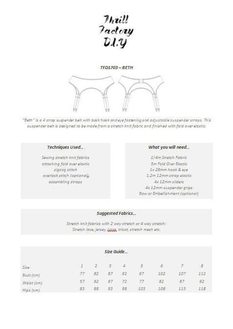 DIGITAL Lingerie Sewing Pattern Multi Size Strap Etsy