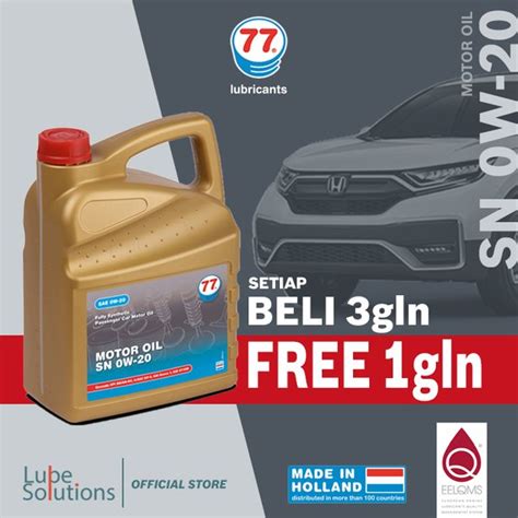 Jual OLI 77 LUBRICANTS MOTOR OIL SN 0W 20 GALON 5 LITER Di Lapak