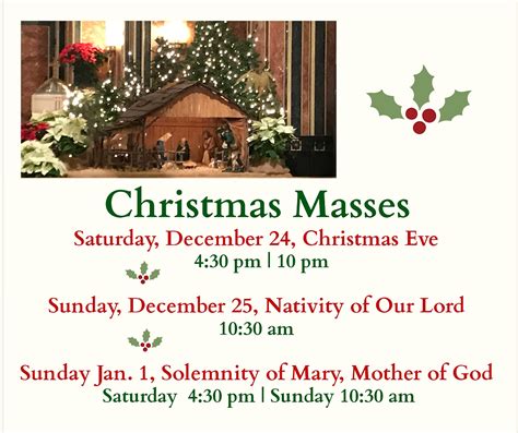 Christmas Mass Schedule