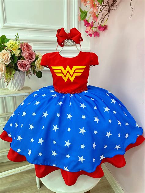 Cinto Mulher Maravilha - Vestido Infantil Mulher Maravilha Festa C/ Cinto de Pérolas - Rosa ...