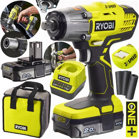 RYOBI UDAROWY KLUCZ AKUMULATOROWY 18V do kół 1 2 12645757696