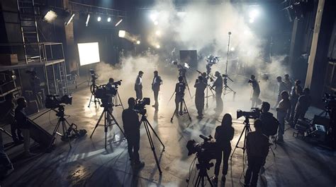 premium photo behindthescenes glimpse    set bustling