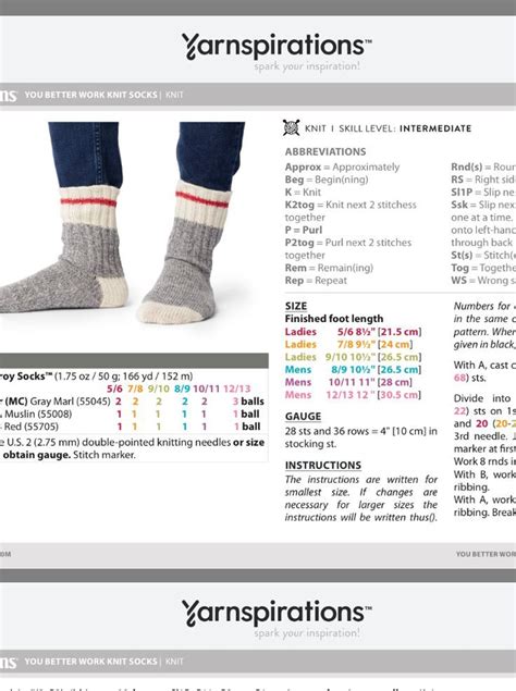 Sock Sizes Chart Artofit