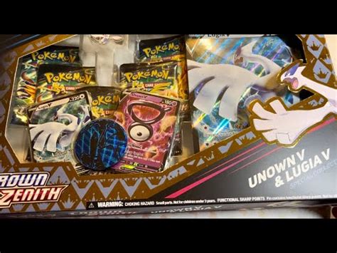 Unboxing Crown Zenith Unown V Lugia V Box Collection Youtube