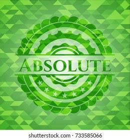 Absolute Realistic Green Emblem Mosaic Background Stock Vector Royalty