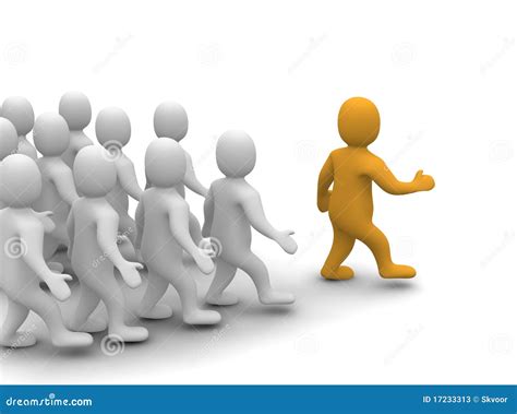 Leader Leading His Group Stock Photos Image 17233313