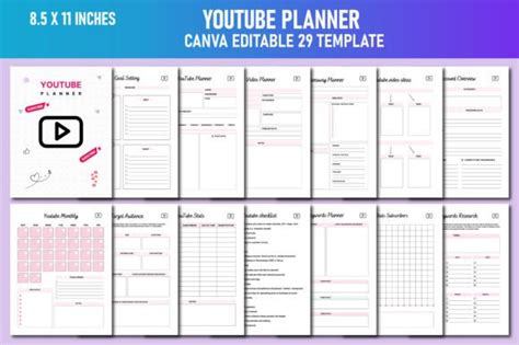 Editable Canva Planners Templates Graphic By Lavlu Creative Zone