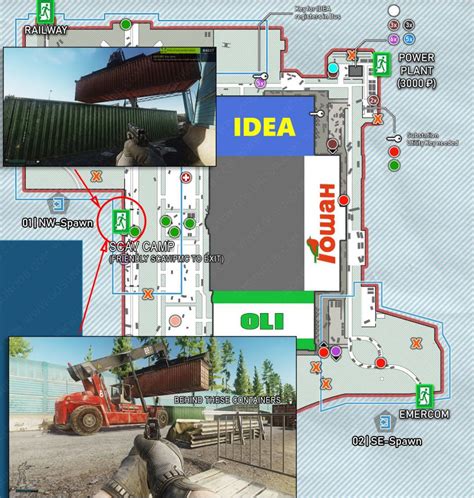 Tarkov Hole in Fence, Saferoom, Scav Camp Interchange 12.4 new extracts map