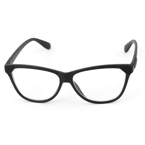 Single Bridge Clear Lens Plain Glasses Eyeglasses Plano Spectacles Black