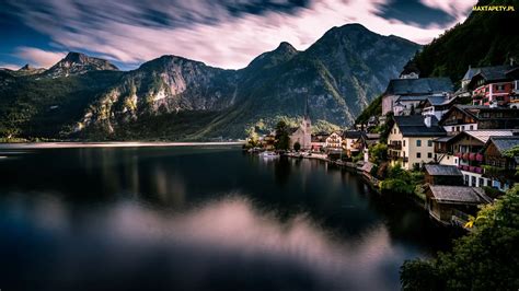 Tapety Zdjęcia Jezioro Hallstattersee Alpy Salzburskie Hallstatt