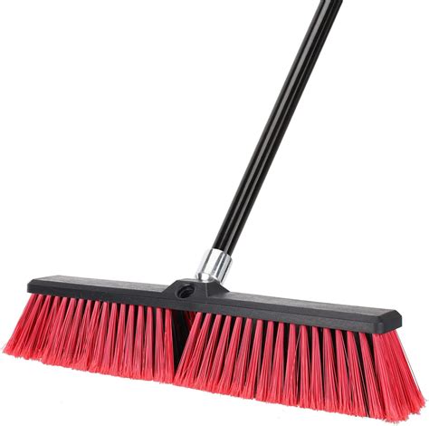 Amazon Treelen Inch Push Broom Outdoor Heavy Duty Broom For