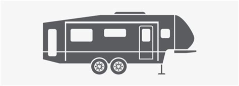 Rv Camper Clip Art Black And White