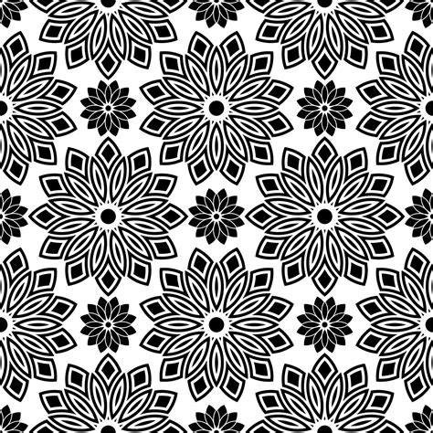 Flower Geometric Seamless Patterns Abstract Geometric Hexagonal Graphic Design Pattern