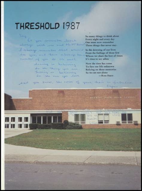 Explore 1987 Averill Park High School Yearbook, Averill Park NY ...