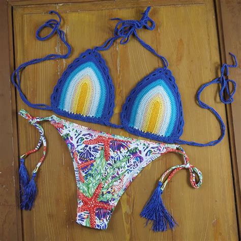 Handmade Crochet Bikini Swimsuit Brazilian Bikinis Women Sexy Hot Sex Picture