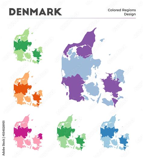 Denmark map collection. Borders of Denmark for your infographic ...