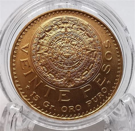 Moneda De Oro De Pesos De Con El Calendario Azteca Mercadolibre