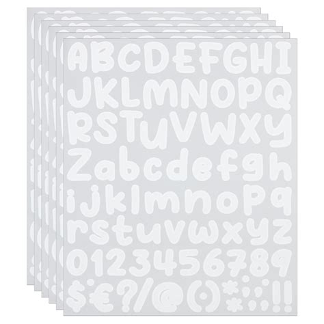 Uxcell Alphabet Letters Numbers Stickers Sheets Self Adhesive