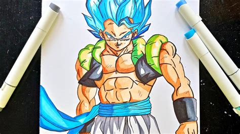 How To Draw Gogeta Blue From Dragon Ball Z Easy Step By Step Drawing