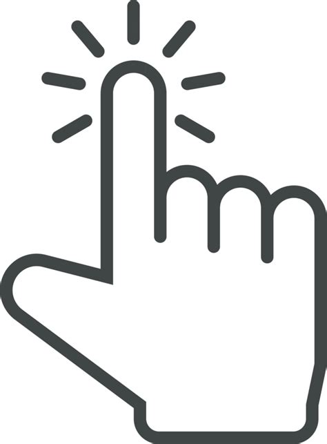 Hand cursor icon clip art 21996548 PNG