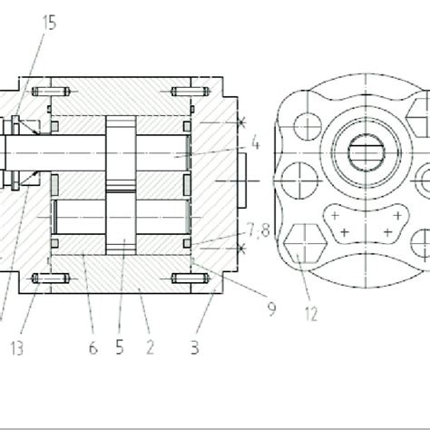 Gear pump with innovative design. | Download Scientific Diagram