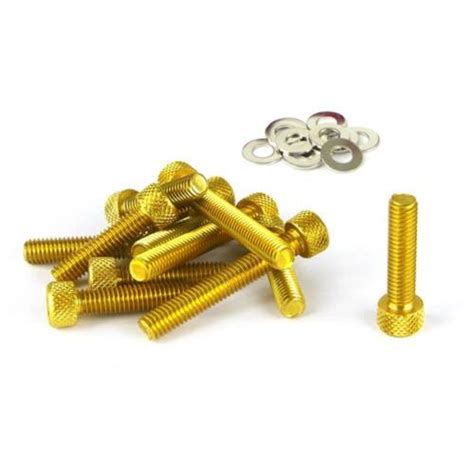 Juego de Tornillos Decorativo ergal Dorado Cárter Malaguti 50 F15