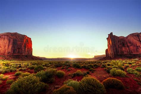 Sunset In Monument Valley Stock Photo Image Of Tone Evening 3815444