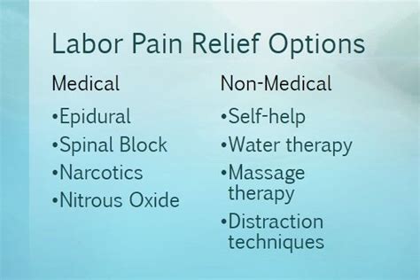 Labor Pain Relief: Understanding Your Options - Our Family World