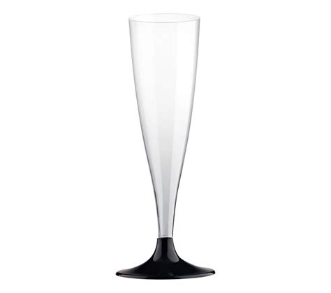 Lot De Fl Tes Champagne R Utilisable Plastique Cl Noir Verre But