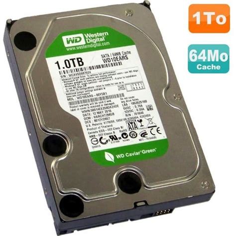 Disque Dur 1To Western Digital WD10EARS-00Y5B1 3.5" SATA Caviar Green ...