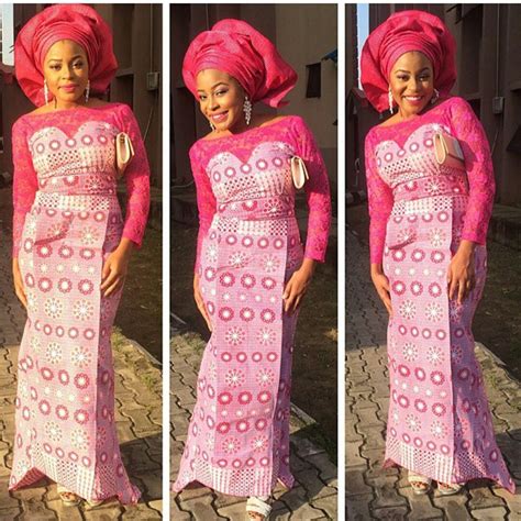 Beautiful Combination Aso Ebi Long Gown Ankara Styles Dezango Fashion