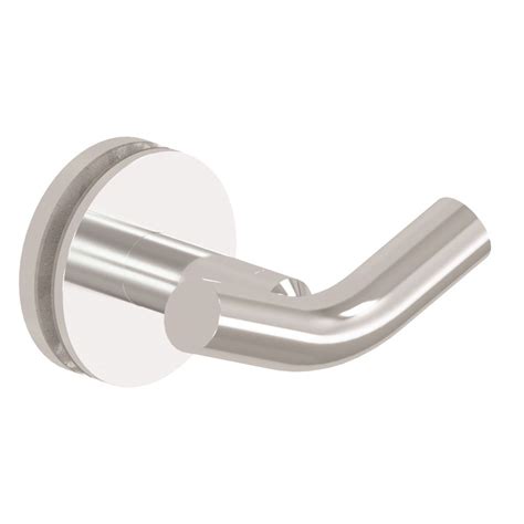 Guestsupply Ca Wingits® Modern Elegance Double Robe Hook Glass Mounted Stainless Steel Satin