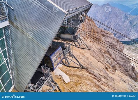 Mountain Station of the Cable Car To Zugspitze, the Highest Mountain in ...