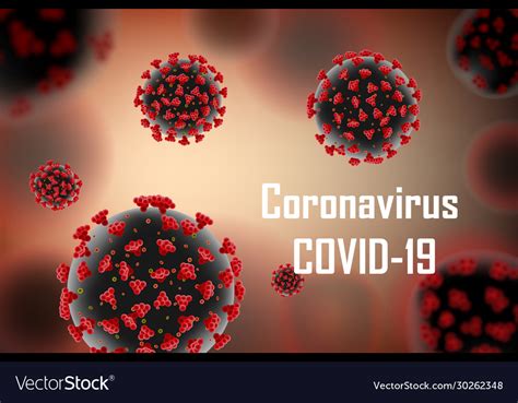 Realistic Coronavirus Medical Outbreak Background Vector Image