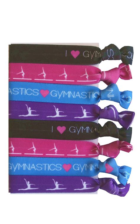 8 Piece Gymnastics Gift Hair Elastics for Women and Girls - Perfect ...