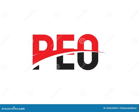 Peo Letter Initial Logo Design Vector Illustration