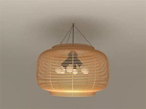 Living Room Rattan Pendant Light Free 3d Model Max Vray Open3dmodel