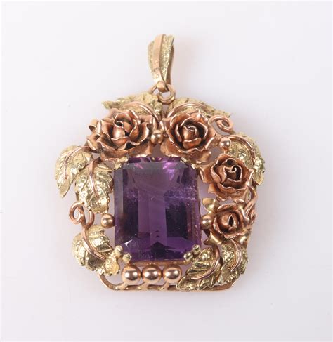 Amethyst Anhänger Rosen Schmuck und Uhren 01 02 2024 Startpreis