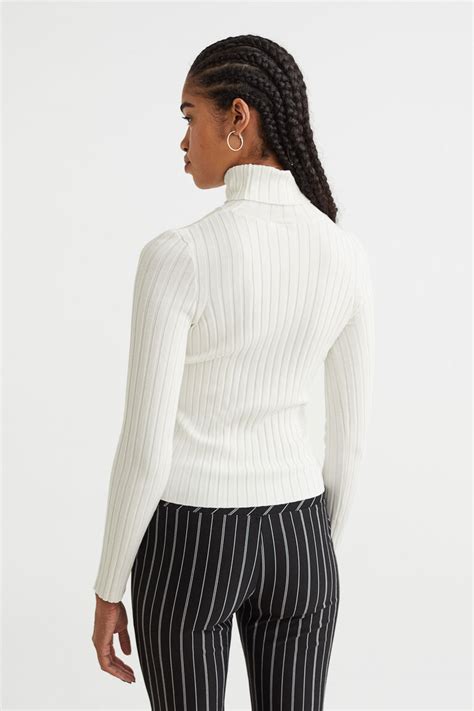 Rib Knit Polo Neck Top